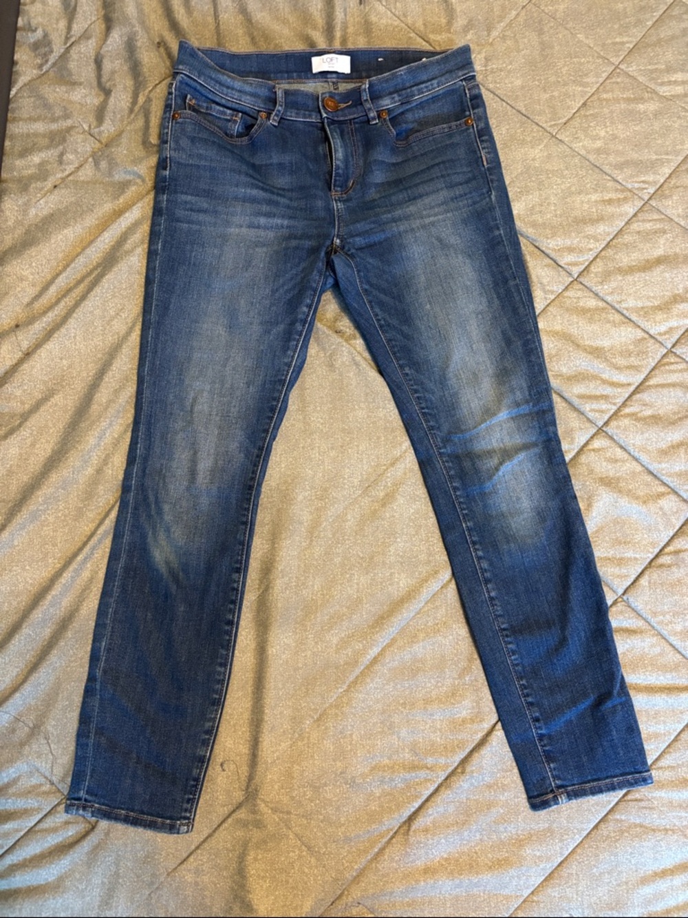 LOFT Women's Blue Skinny Jeans. Size 2 Petite.